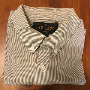 Men's Helix Strip Dress Shirt - Sz M